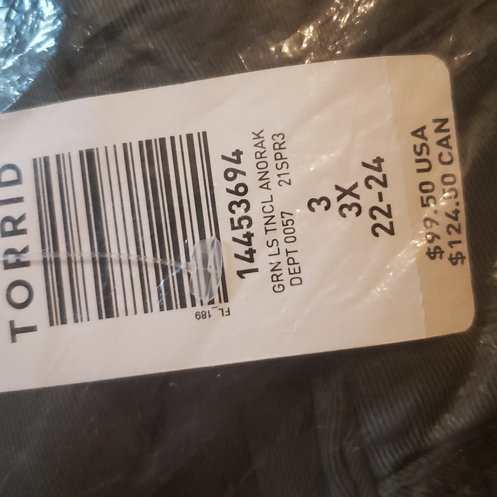 Green torrid jacket 3x